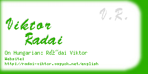 viktor radai business card